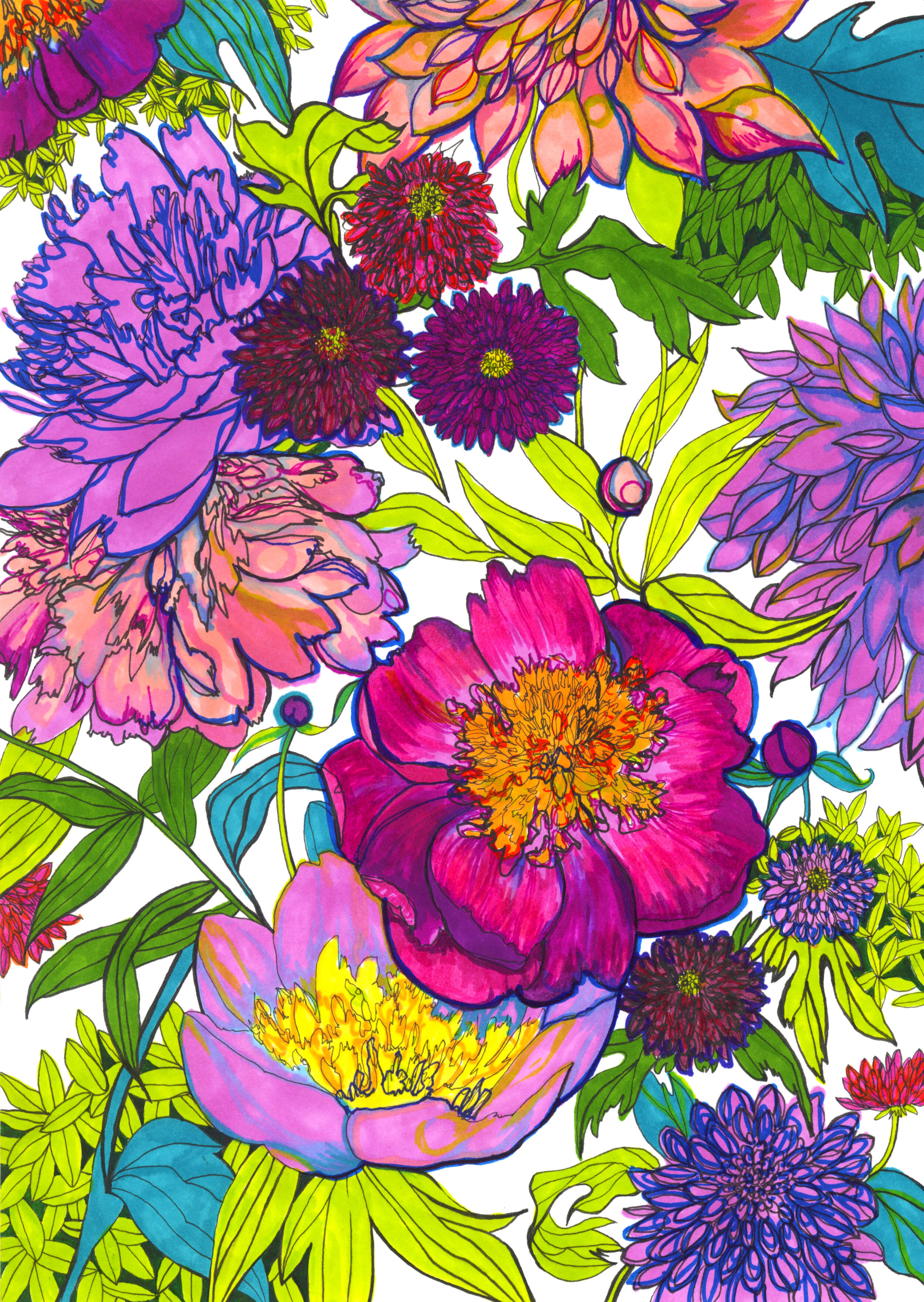 Society6 ケース green peonies by Marcella Wylie Artist Marcella Wylie - Unique artworks created for ArtWOW